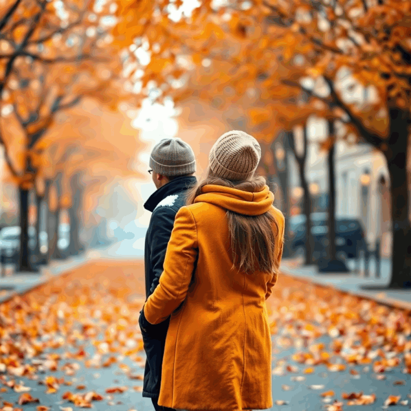 unmarried couple leaving