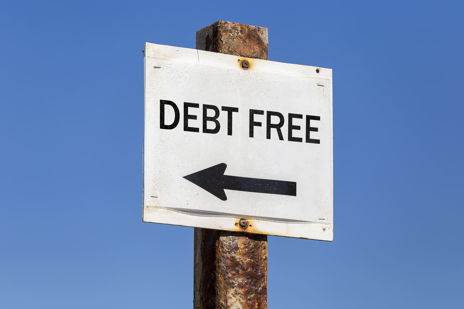 debt-free-word-and-arrow-signpost
