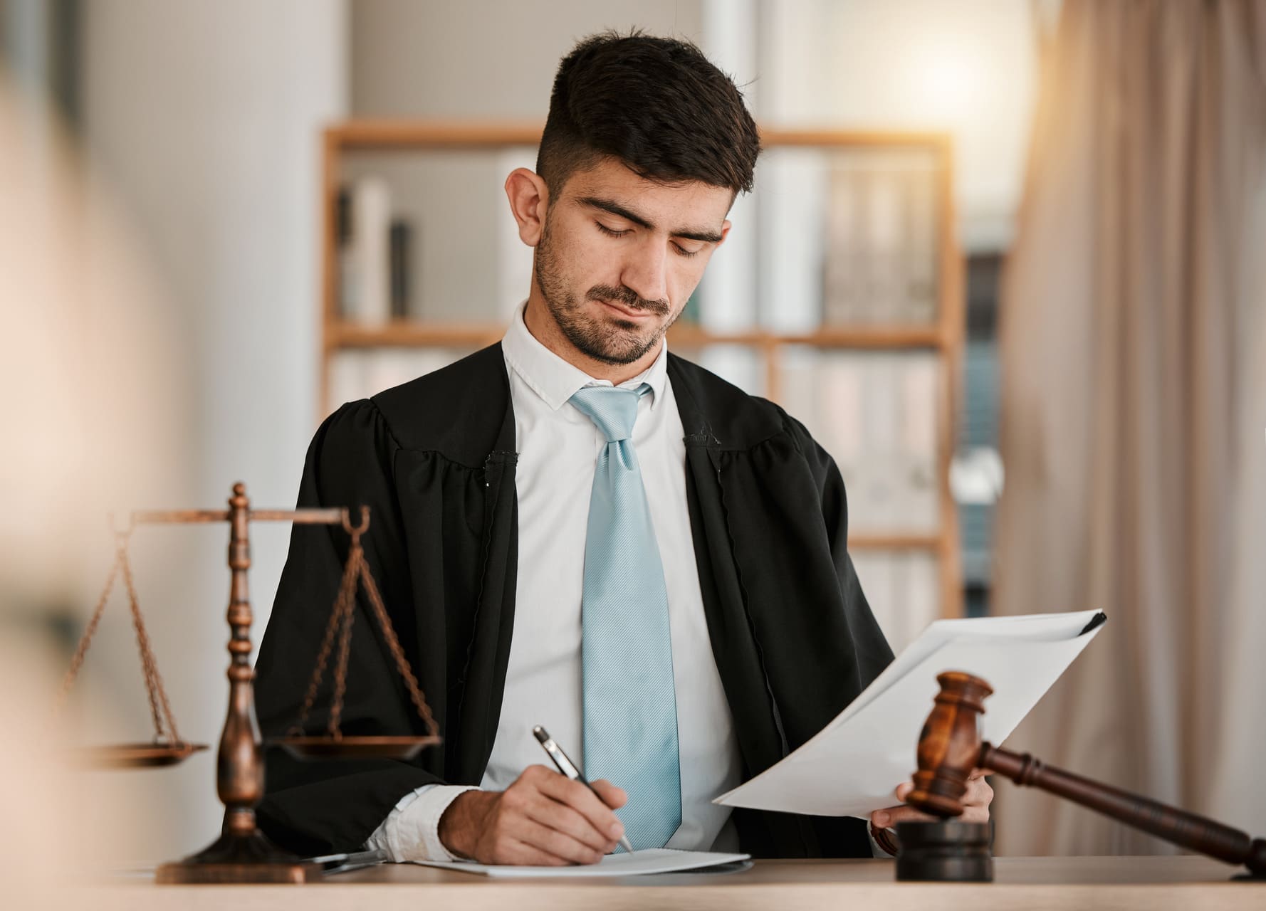 lawyer reviews case