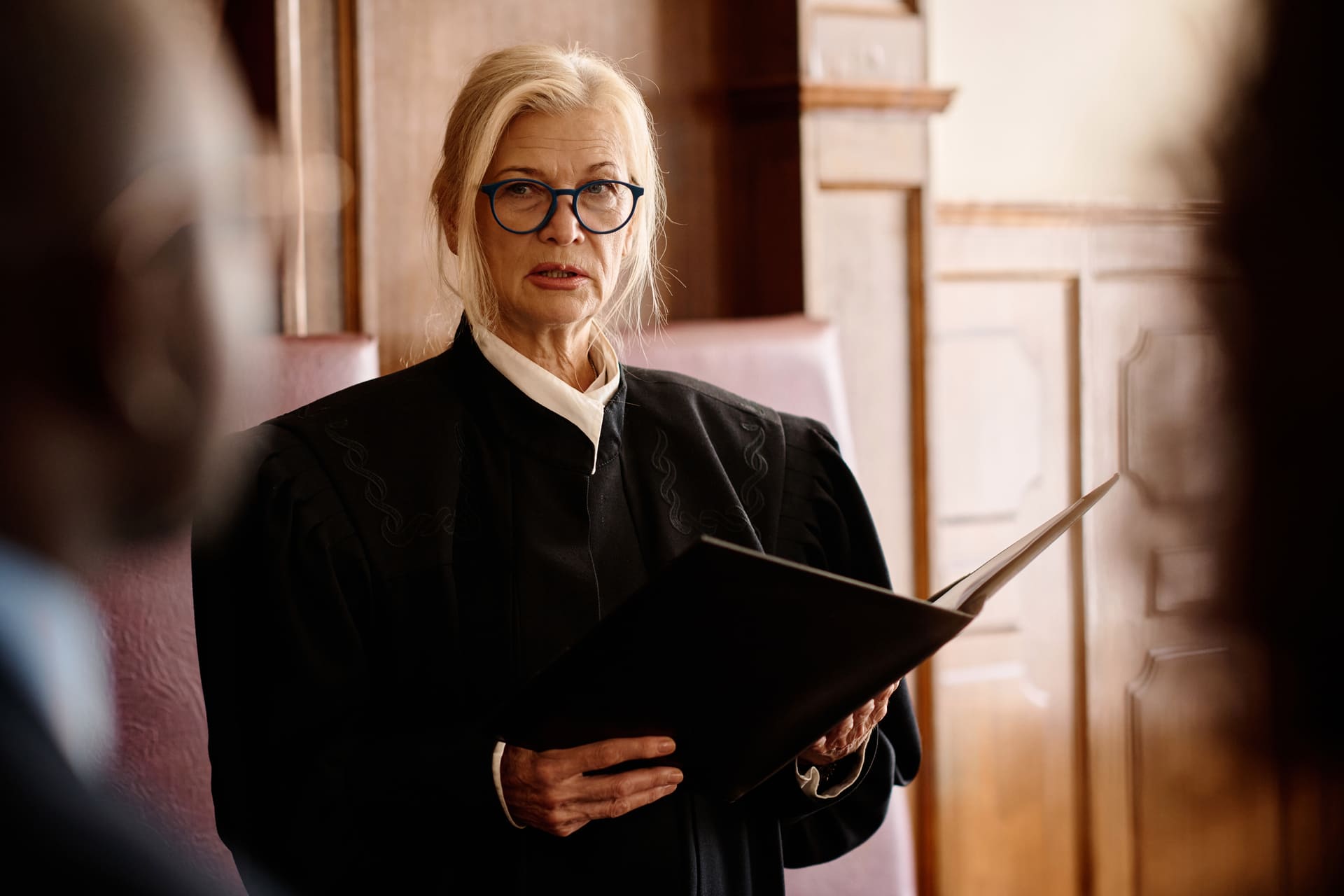photo of confident judge lady