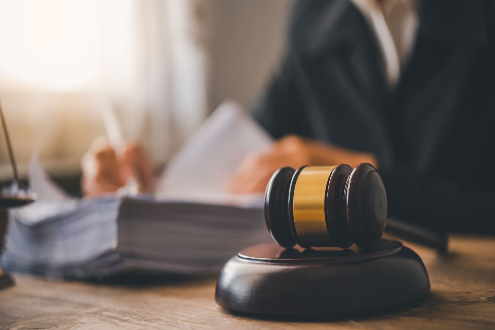 lawyer with mallet